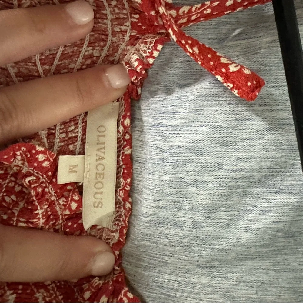 Olivaceous Red and White Romper - Picture 2 of 4